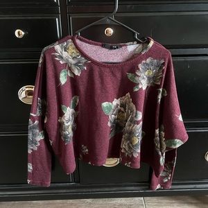 Maroon Crop Sweater